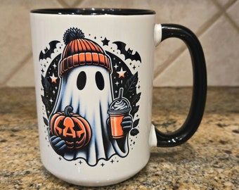 Halloween Ghost Coffee Mug, Cute Halloween Coffee Mug, Halloween Cup, Spooky Season Mug, Halloween Decor, Fall Decor