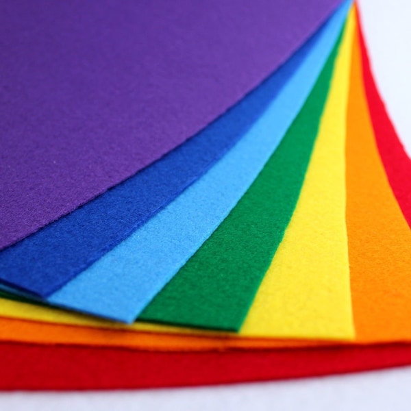 Stiff Felt Stiffened Hard Size 11"x8.5" 1.2 mm Thickness Craft Felt Various Colors Stiff Felt Sheets