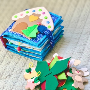 Quiet Book For Baby Toddler Toy Age 3-5 Christmas Birthday Gift Fabric Book Soft Book First Book Montessori Toy