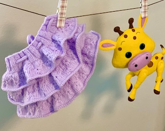 Baby Bloomers Diaper Cover Hand Knitted - Newborn Photography Prop