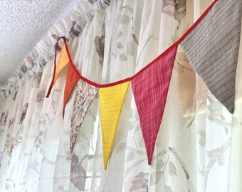 Fabric Flag Garland: Festive Bunting, Holiday Decor