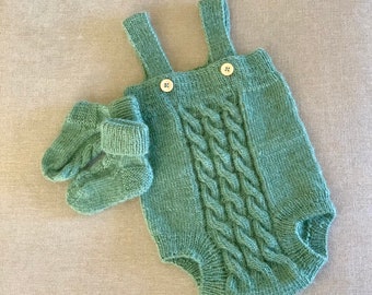 Baby Romper and Booties, Newborn Outfit