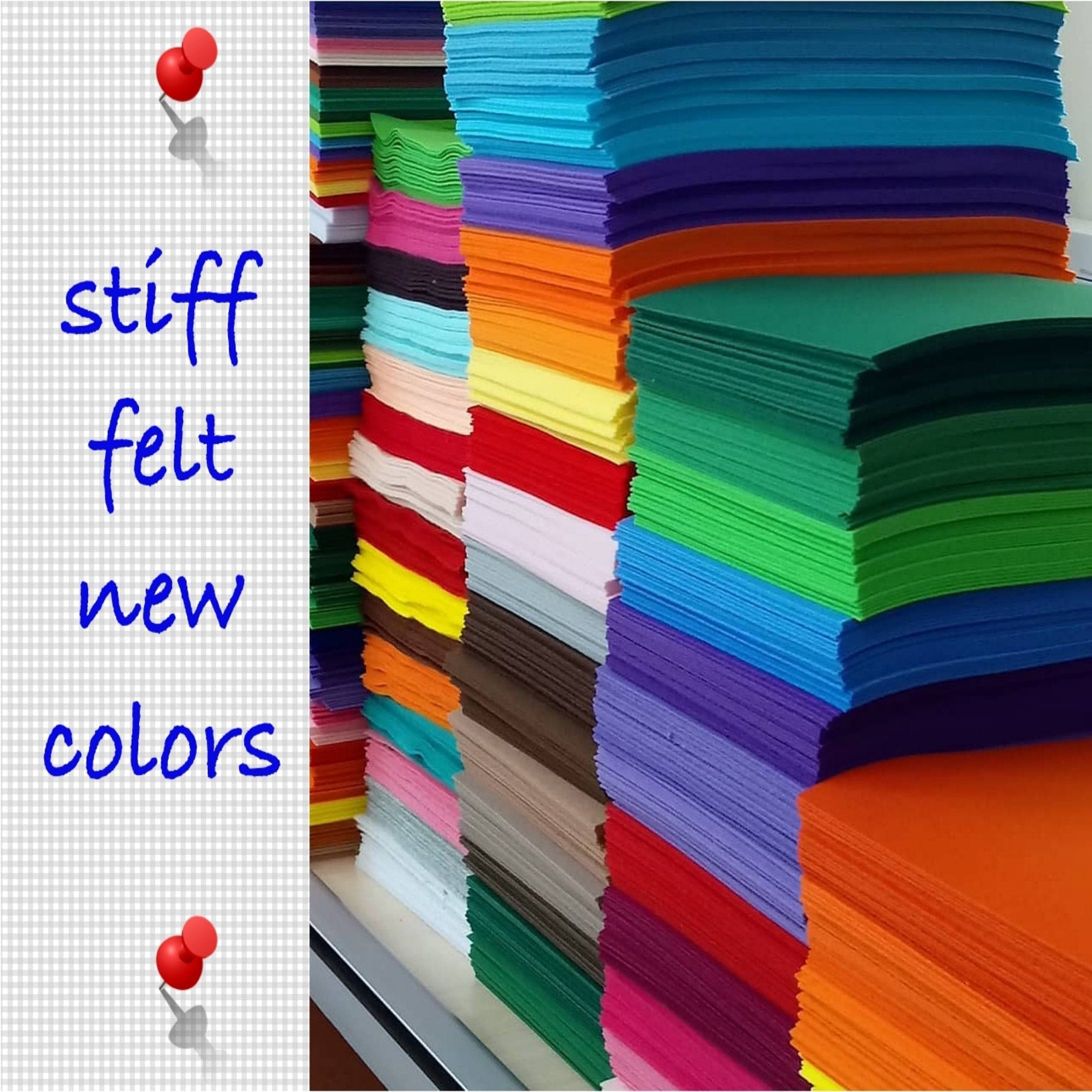 9 x 12 Stiffened Felt Sheets, Assorted Colors 10 Sheets