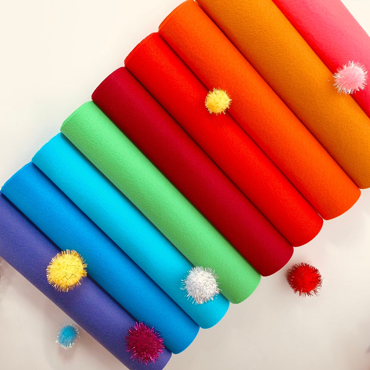 Stiffened Hard Felt 1.2 Mm Thickness Craft Felt Various Colors