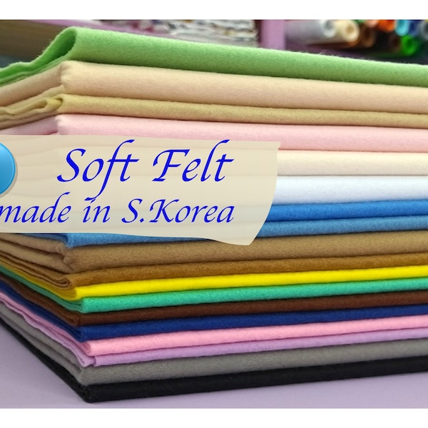 Soft Felt 1.0 mm Thickness Craft Felt Various Colors Craft Felt Royal Korean Felt