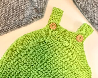 Baby Romper, 3-6 Months, Photo Prop Bodysuit, Hand Knitted