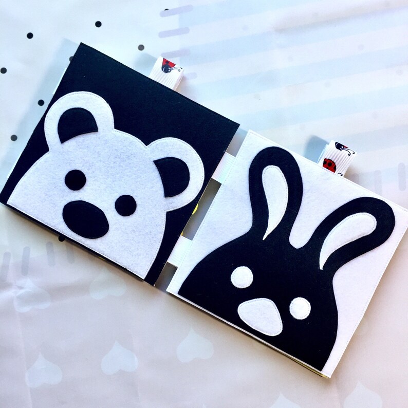 Montessori Black White Cards Newborn Infant Double Sided Crib | Etsy