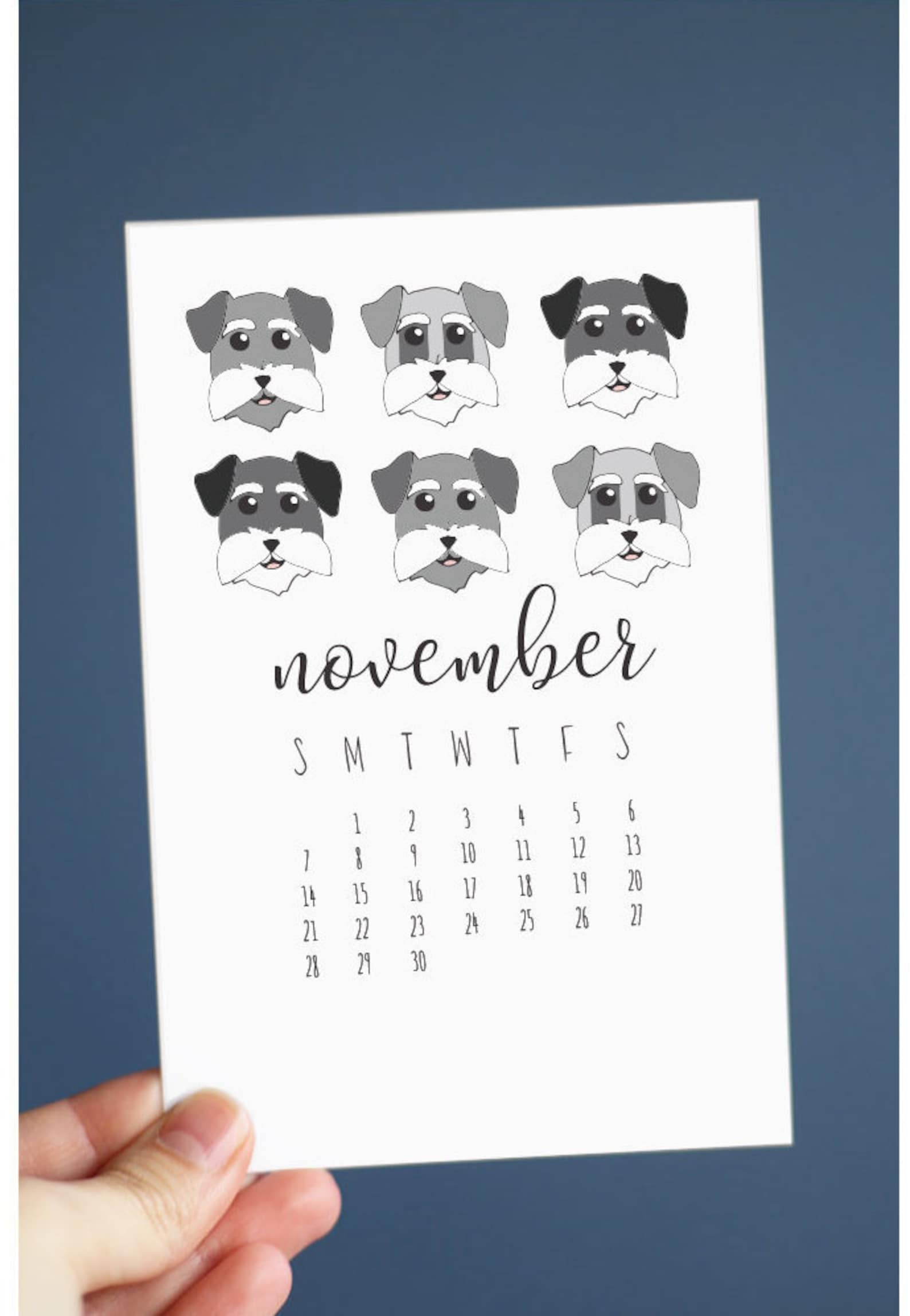 2021 Dog Desk Calendar Calendar With Wood Base Mini Desk Etsy