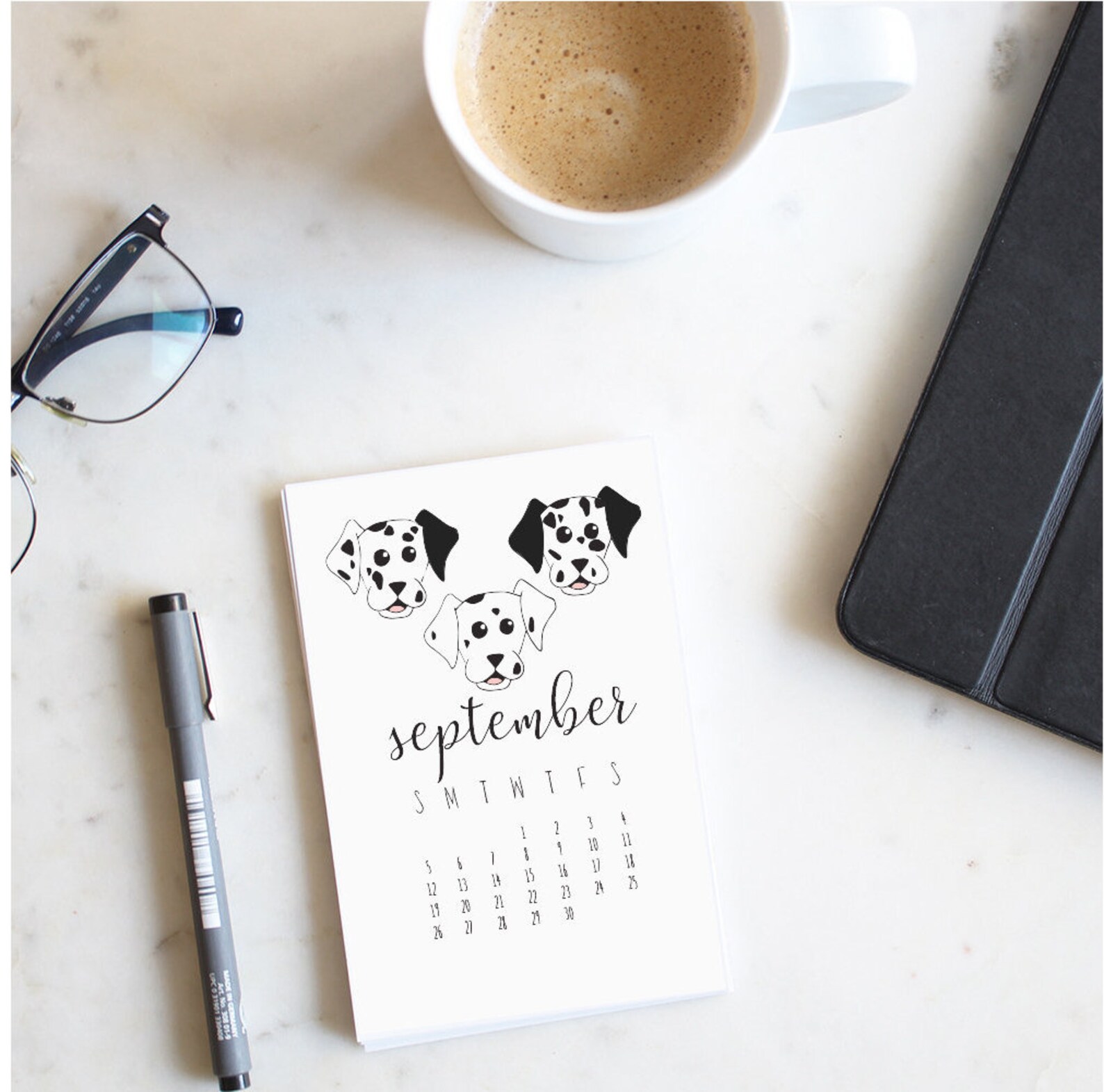 2021 Dog Desk Calendar Calendar With Wood Base Mini Desk | Etsy