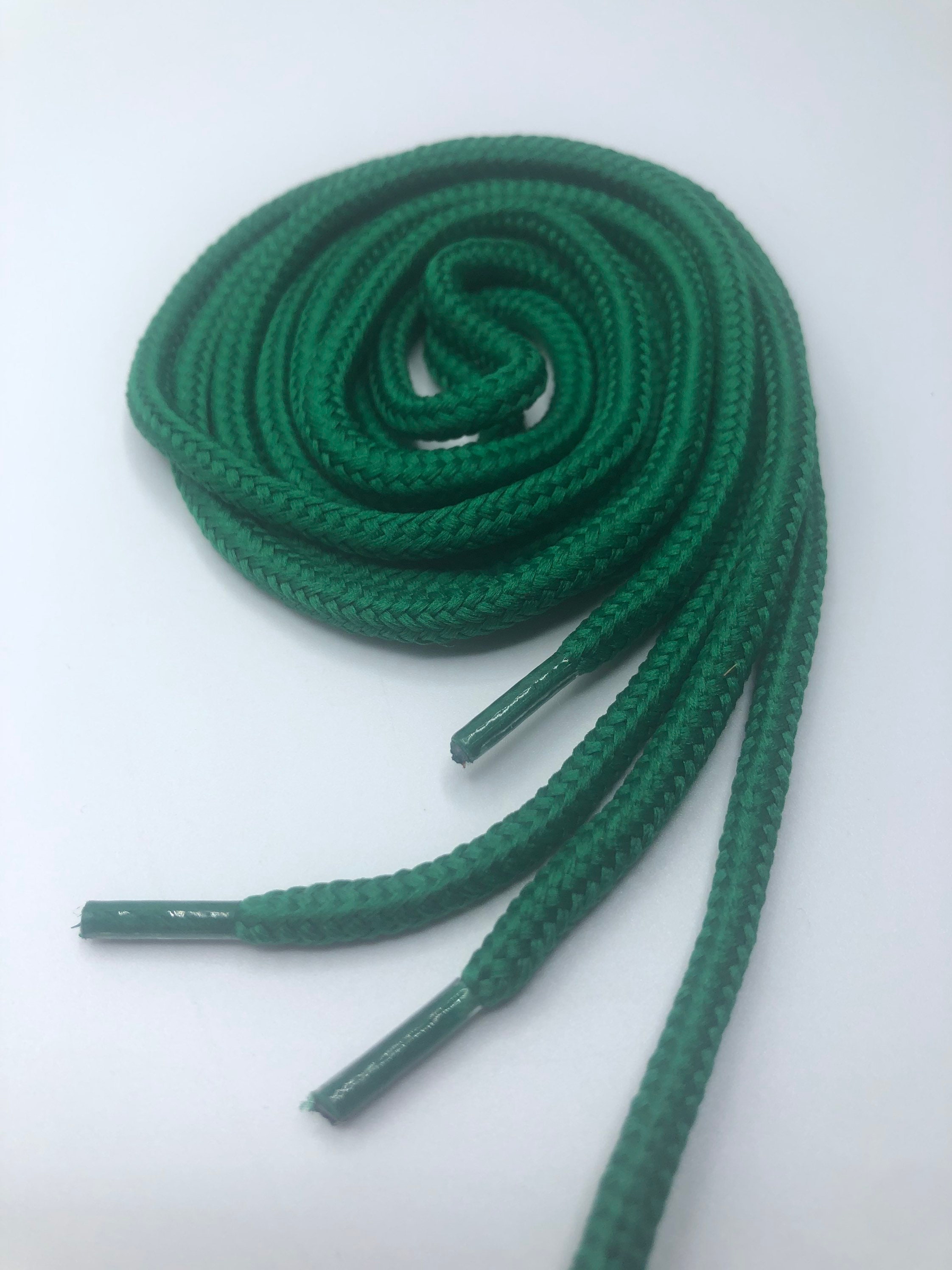 EMERALD GREEN ROUND CORD SHOE LACES STRONG THICK ROPE LACE SPORT