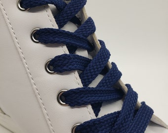 Flat Shoelaces - Navy Blue
