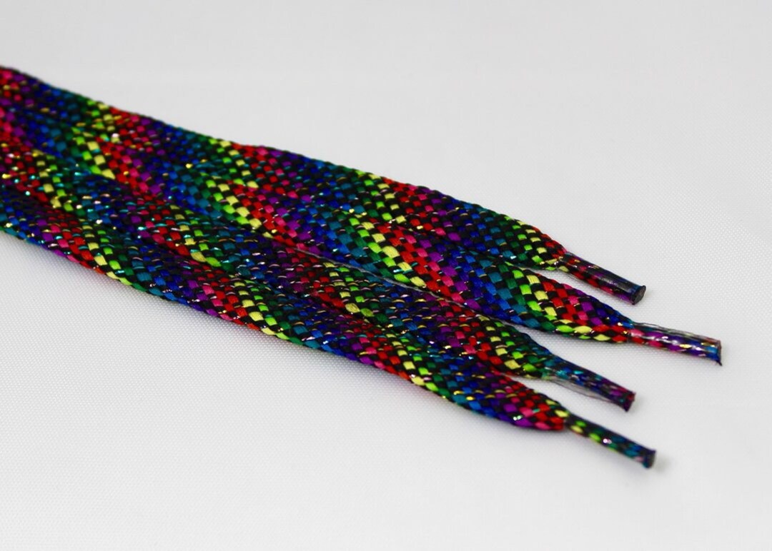 Rainbow Sparkle Shoelaces Etsy