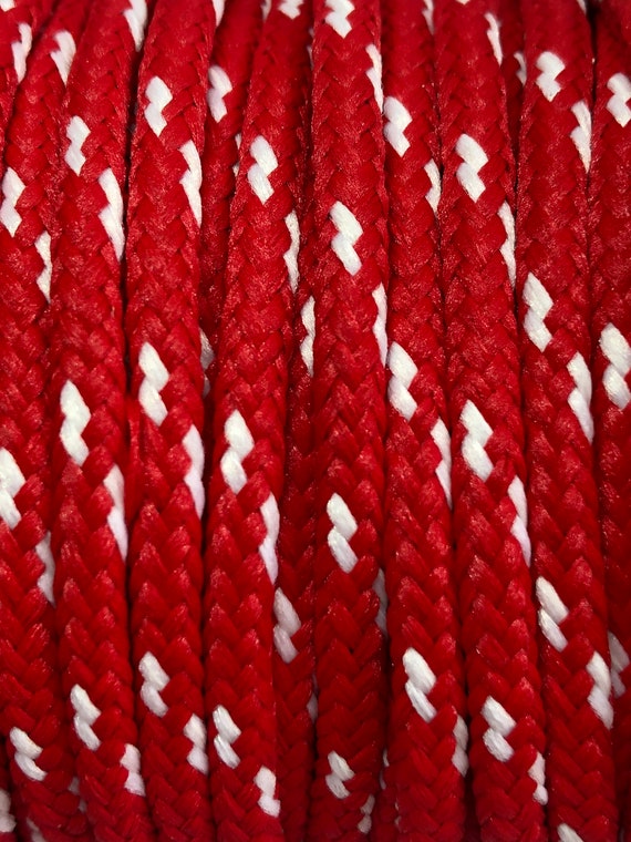 Classic Round Shoelaces Red w/White Accents Schoenen Inlegzolen & Accessoires Schoenenveters 