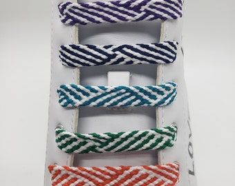 Flat Herringbone Shoelaces - White Variants