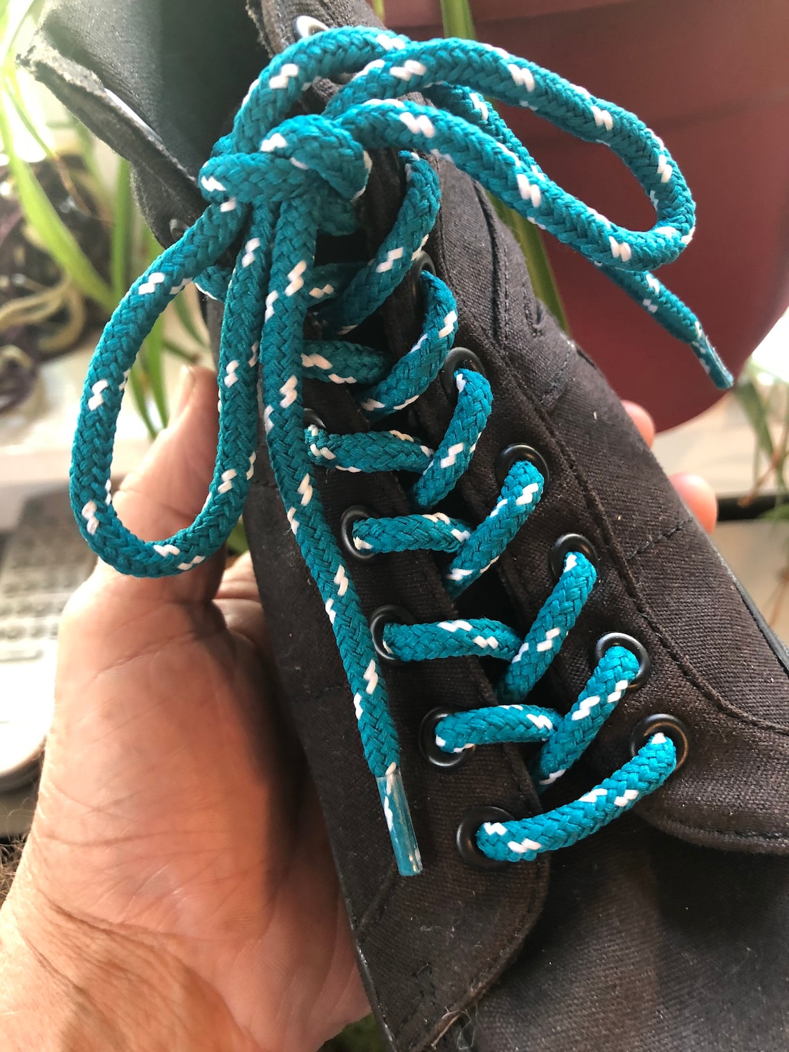 Classic Round Shoelaces Dark Teal Etsy