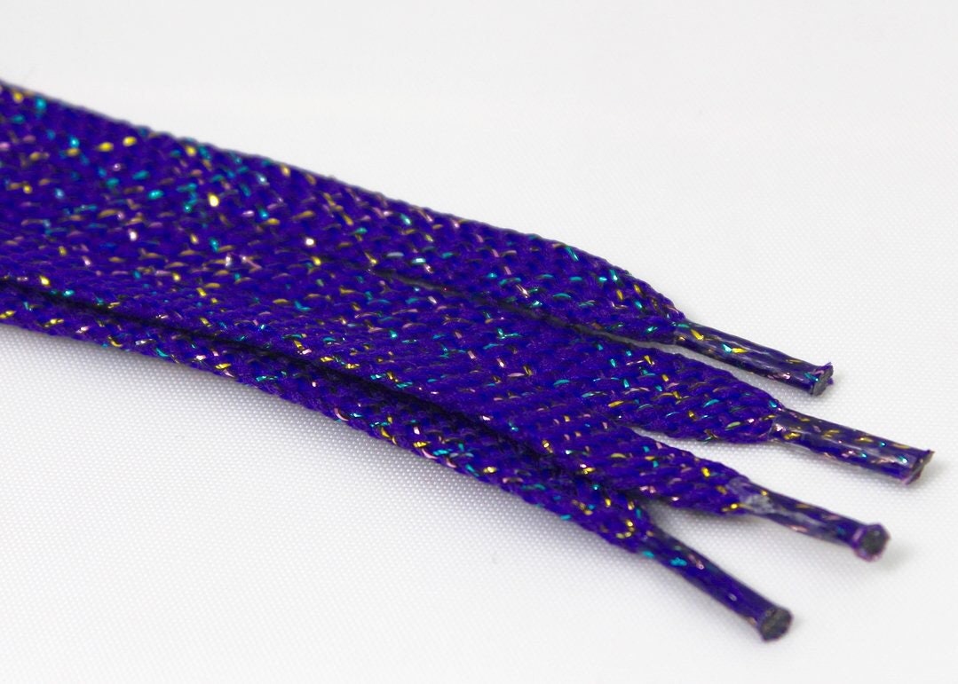 Purple and gold shoelaces sale
