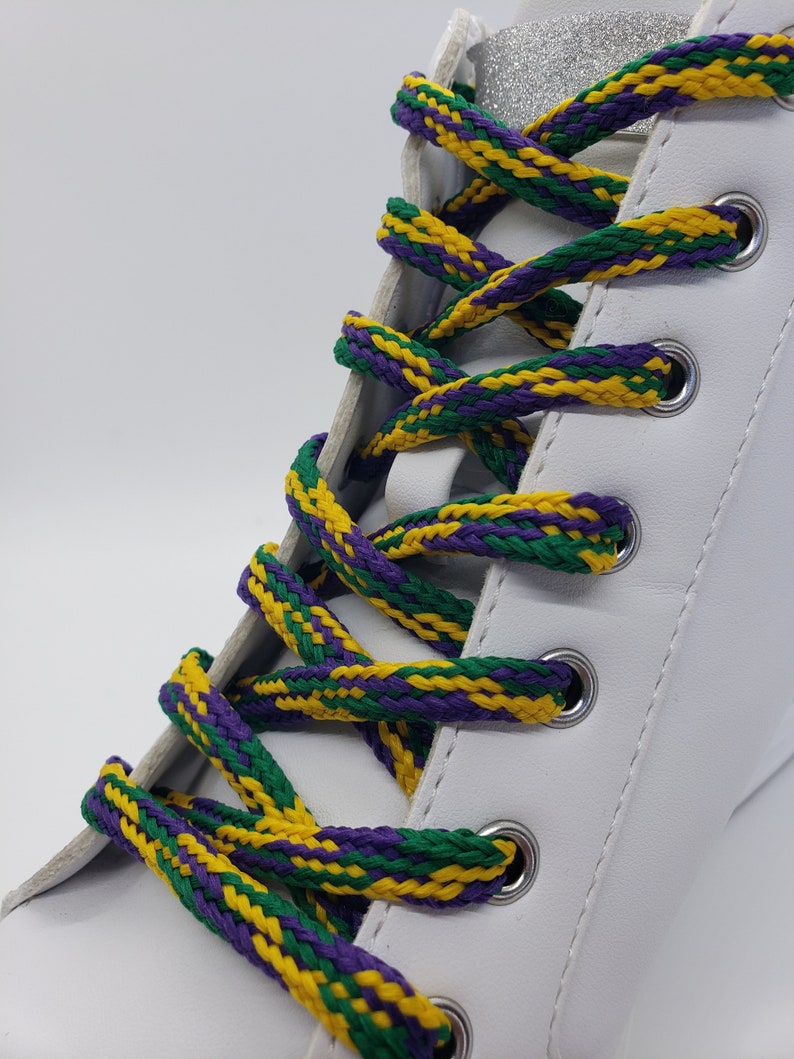 Curated visual reference: Fresh Look at Mardi Gras Shoelaces