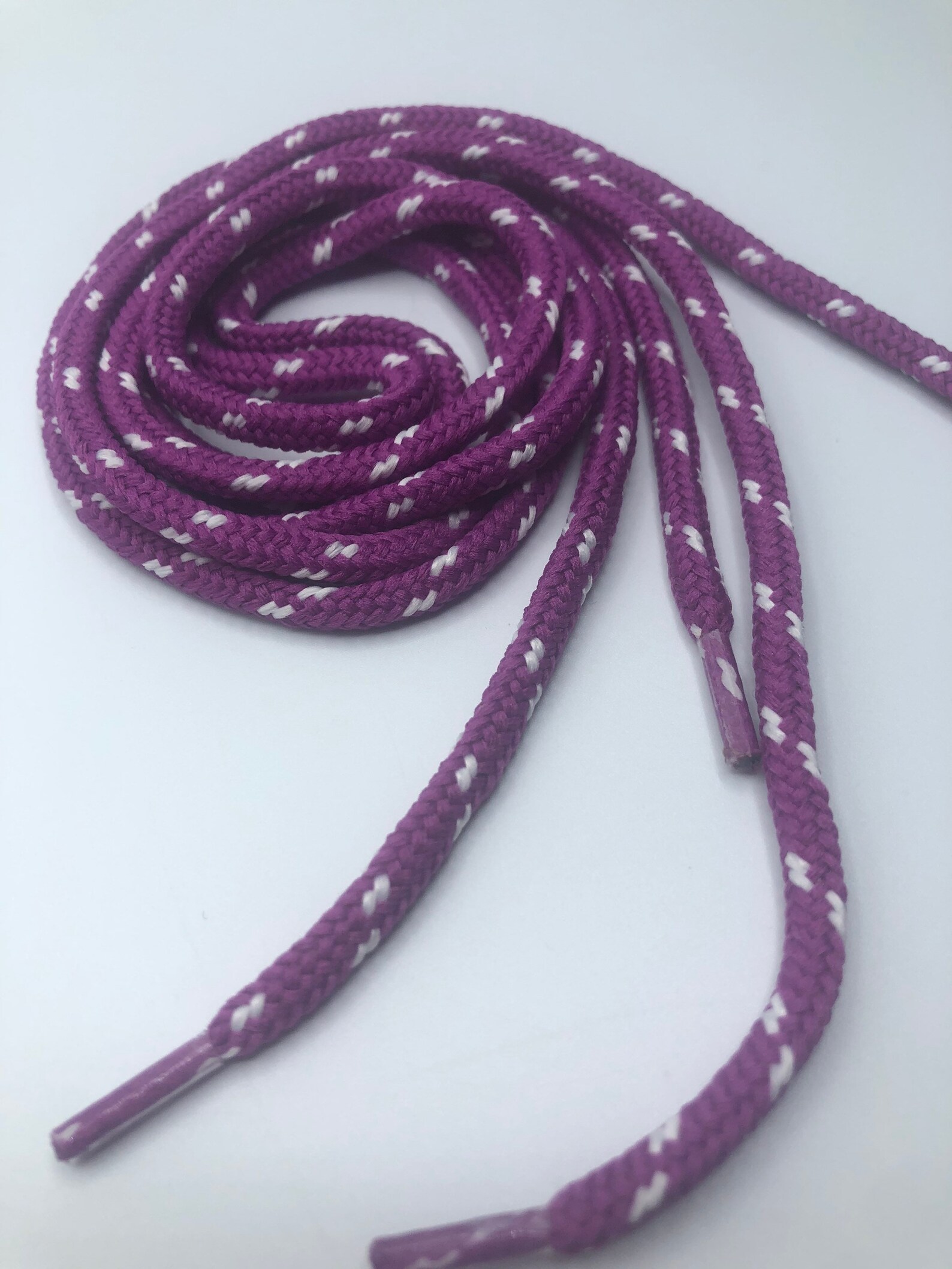 Classic Round Shoelaces Light Purple White Etsy
