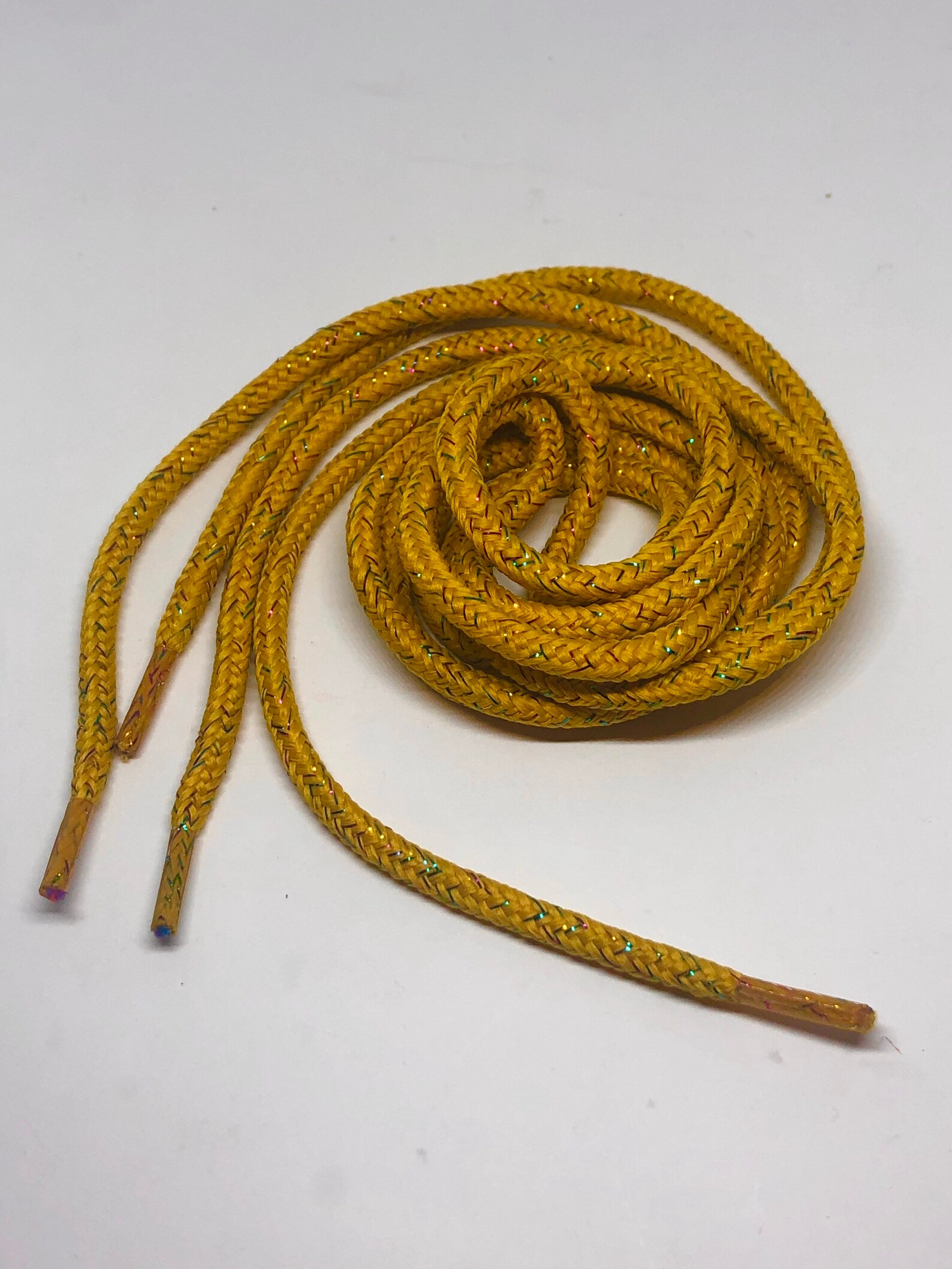 Sparkle Round Shoelaces Deep Yellow Etsy UK