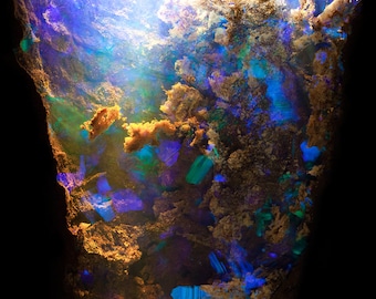 Boulder Opal - 01 - Photomicrograph - Photograph of Australian Boulder Opal