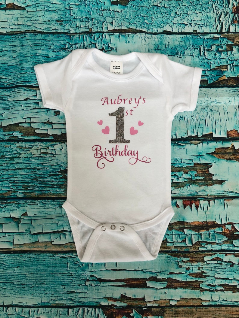personalised 1st birthday shirt