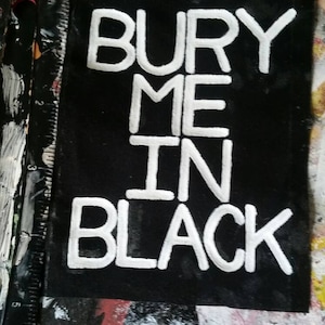 bury me in black mcr goth emo punk band patch punk patches gerard way frank iero mikey way ray toro mcrx mcr return handpainted merch