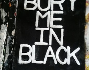 bury me in black mcr goth emo punk band patch punk patches gerard way frank iero mikey way ray toro mcrx mcr return handpainted merch