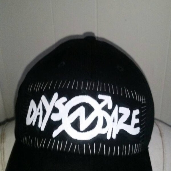 daysndaze Days N' Daze folk punk crust punk hat handpainted & sewn DIY punk hat