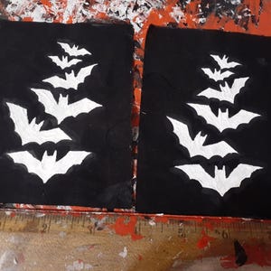 bats patch, vampire patch, goth patches, goth patch halloween patch