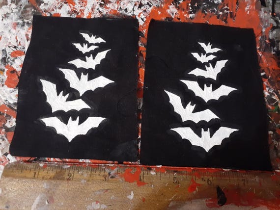bats patch, vampire patch, goth patches, goth patch halloween patch