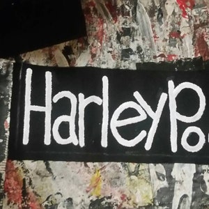 Harley Poe folk punk band patch, punk patches grunge emo handpainted patch harleypoe