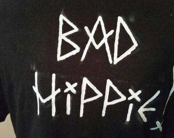 bad hippie motor clothes crop top size small handpainted for beepedals