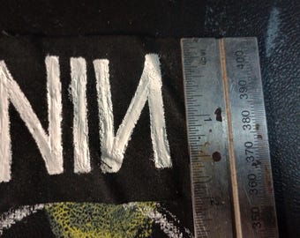 nine inch nails Trent reznor hand painted band patch NIN nin pretty hate machine