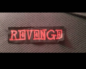 Revenge patch,  mcr patch, revenge era patch, punk patches handpainted emo punk goth patch fan made handpainted diy