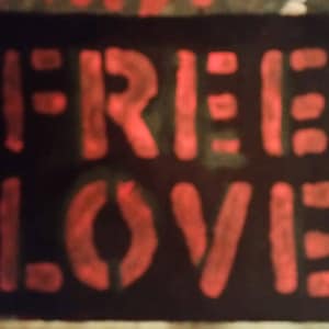 kostenlose Liebe Polyamory Lgbt Hippie Punk Patch Aktivist Hippie handbemalt handgemachte Punk Patch