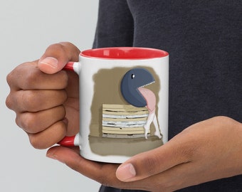 Man Sitting -Mug with Color Inside