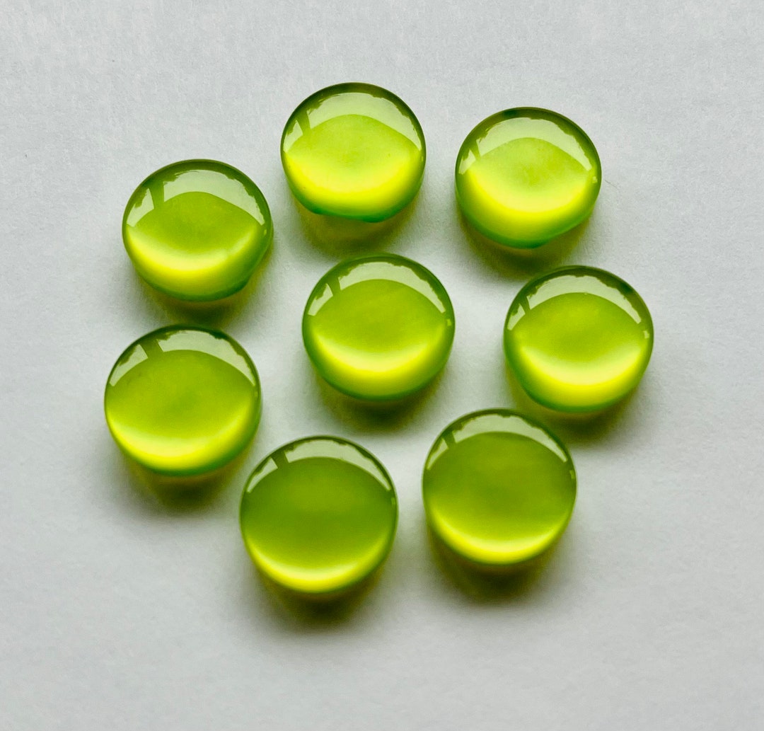 Lime Green Buttons, Resin Buttons, Shiny Buttons, Sewing Supplies