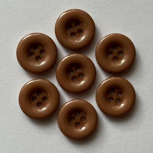 Boutons en résine brune, couture d'embellissements 18 mm
