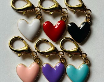Heart Stitch Markers: Knitting & Crochet Charms, Sewing Notions