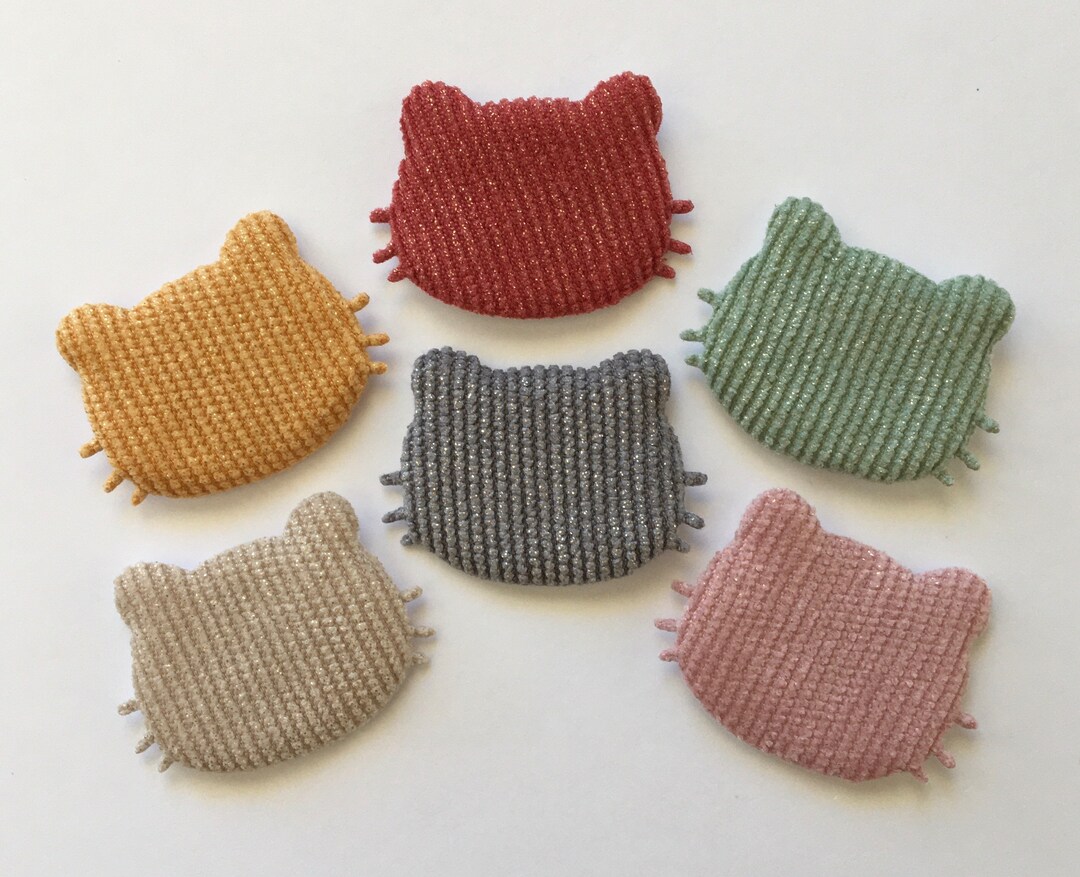 Cat Appliqués, Fabric Cat Head, Sew on Patches, Decorations