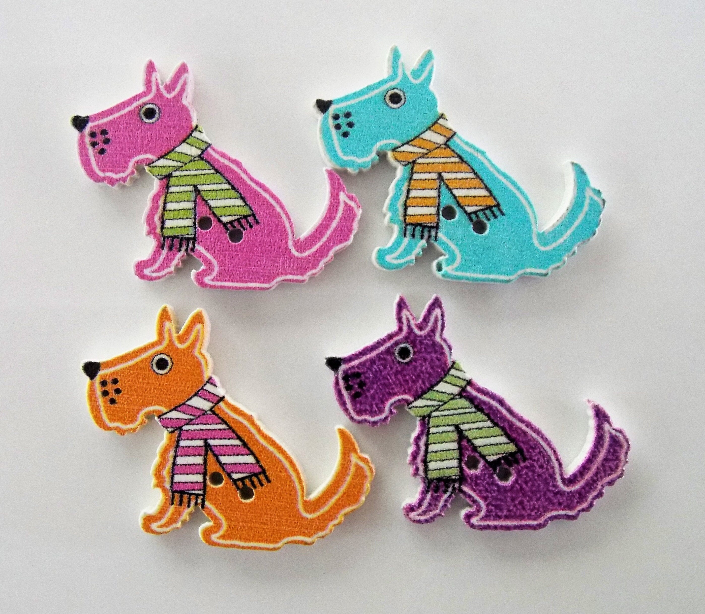 Dog Buttons Scottie Dog Buttons Sewing Supplies Puppy Etsy