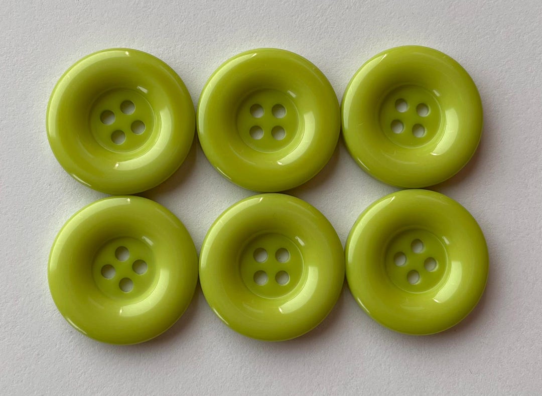 Green Buttons, 23mm Buttons, Resin Buttons, Sewing Supplies ...