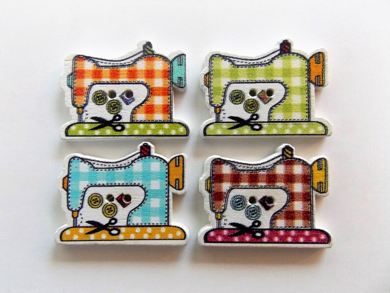 Sewing Machine Buttons Wooden Buttons Sewing Supplies Etsy