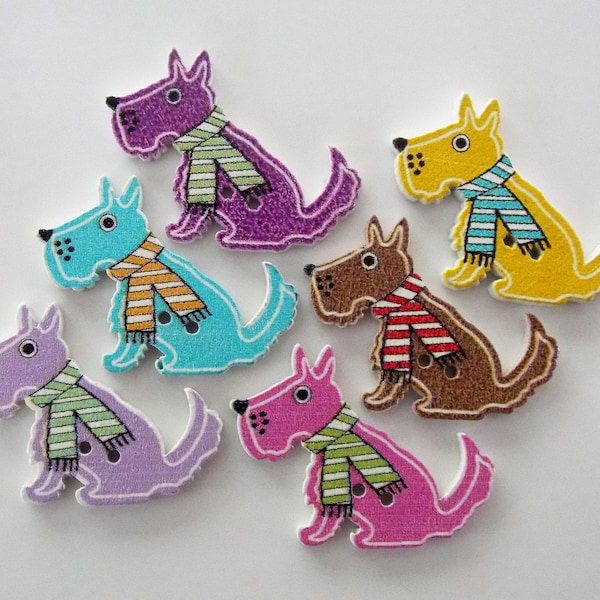Scottie Dog Buttons Etsy