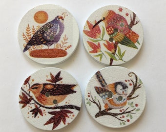 Bird Buttons, 1” Buttons, Hummingbird Buttons, Sewing Supplies, Embellishments, Scrapbooking, Craft Supplies