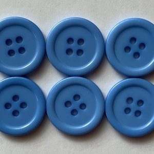 Blue Buttons, 20mm Buttons, Blue Resin Buttons, Sewing Supplies, Embellishments, Scrapbooking, Craft Supplies