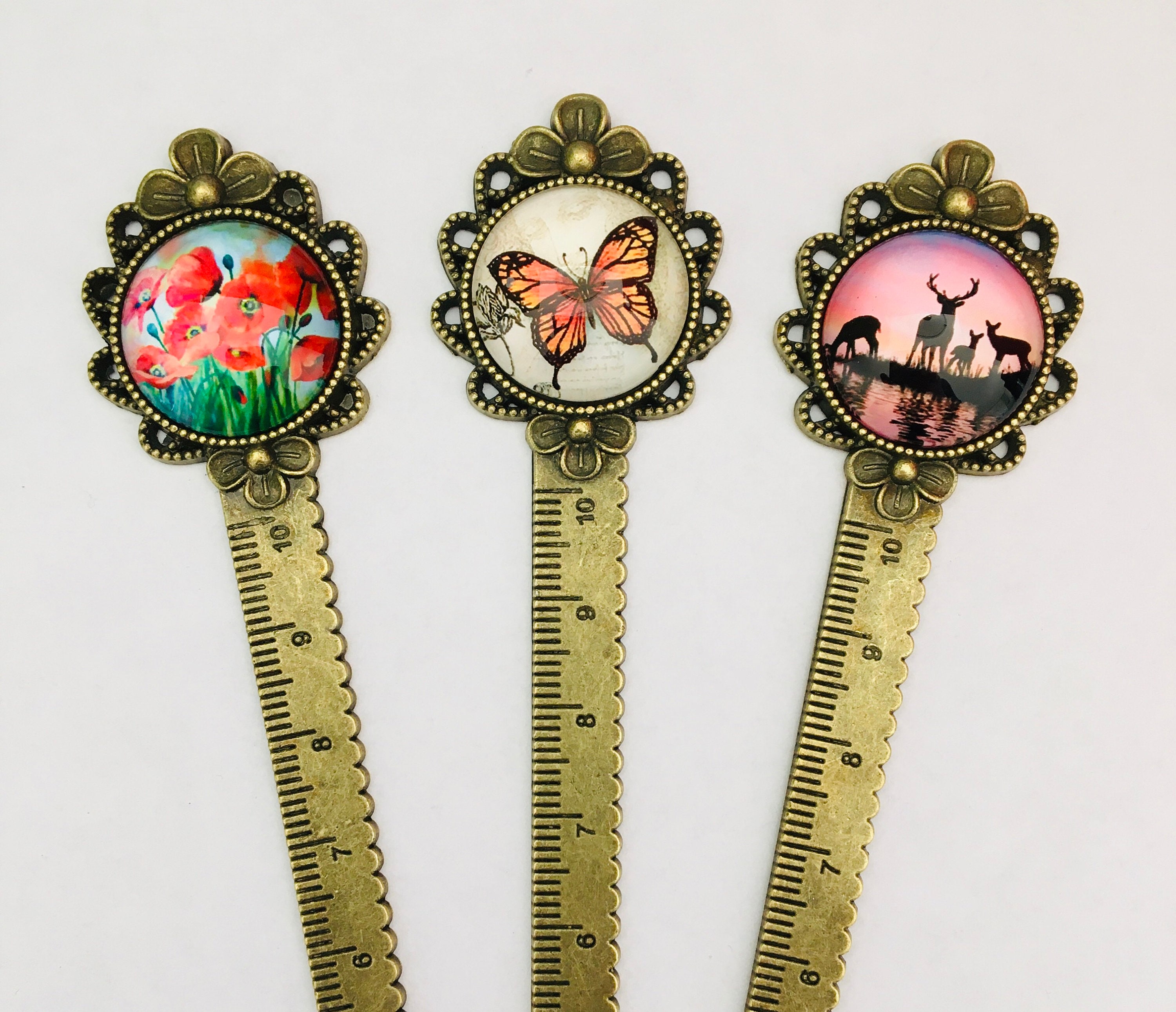 Ruler Vintage Metal Ruler Needlework Ruler Multi Functional Etsy