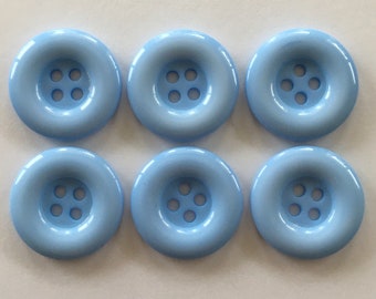 Blue Buttons, 20mm Buttons, Resin Buttons, Sewing Supplies, Embellishments, Scrapbooking, Craft Supplies