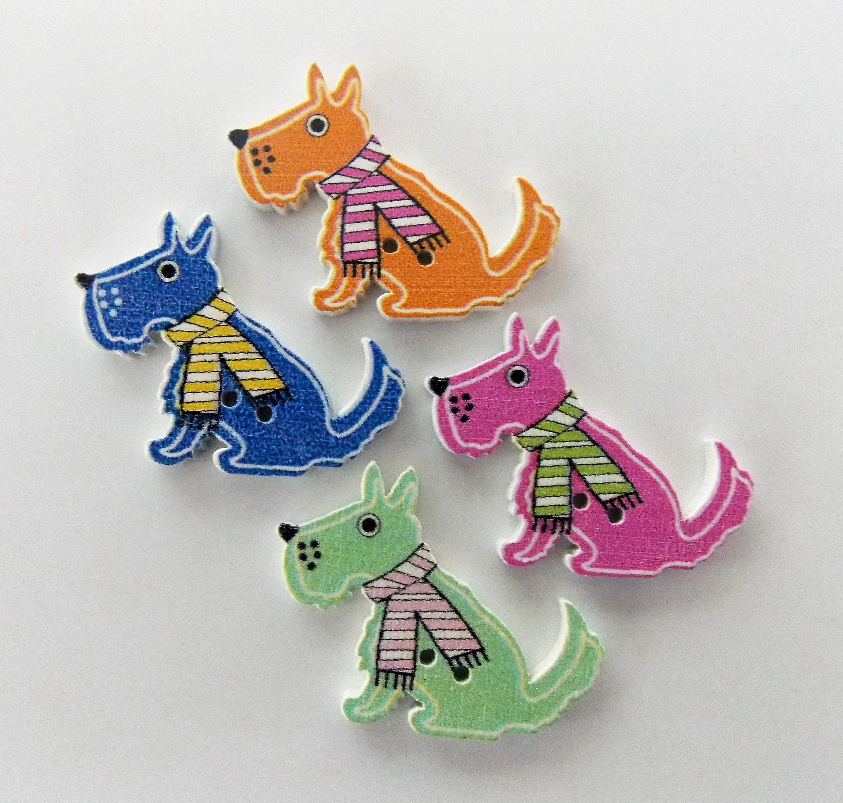 Dog Buttons Scottie Dog Buttons Sewing Supplies Puppy Etsy