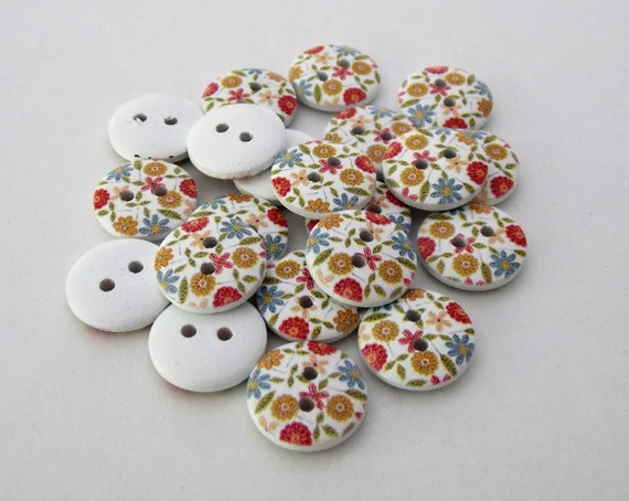 Ceramic Button Round Buttons Handmade Button Porcelain Buttons Buttons for  Crafts Butterfly Button Mothers Day Gift 